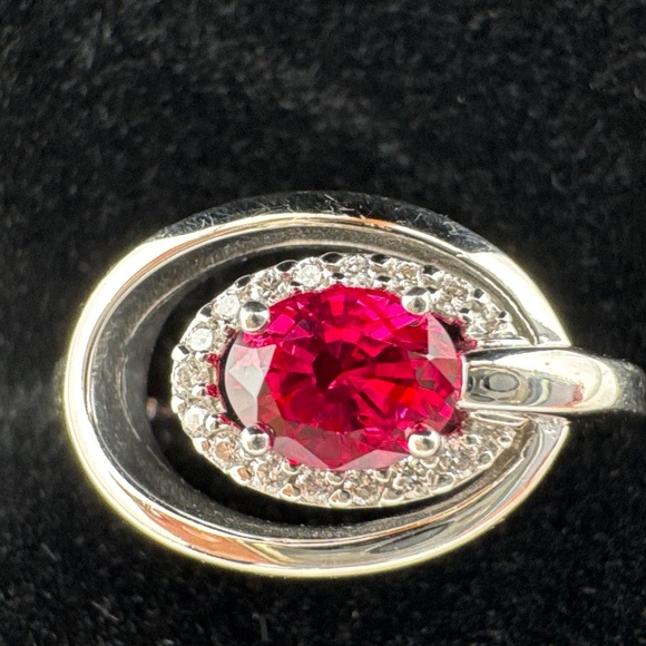 GIA Cert. NO-HEAT or TREATMENTS, Nautral Ruby & Diamond Ring, 14k, sz 6, RARE! - Picture 6 of 17